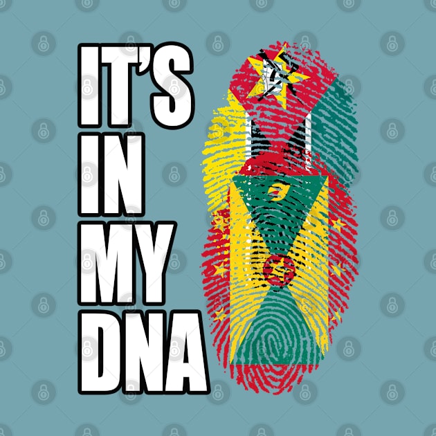 Grenadian And Mozambican Mix DNA Flag Heritage by Just Rep It!!