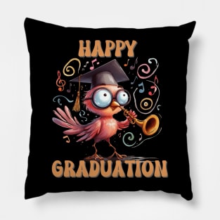 Fun Bird Happy Graduation Pillow