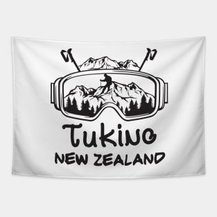 Skiing In Tukino New Zealand Tapestry