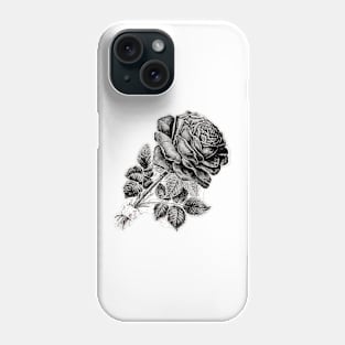 Black Rose Flower Phone Case