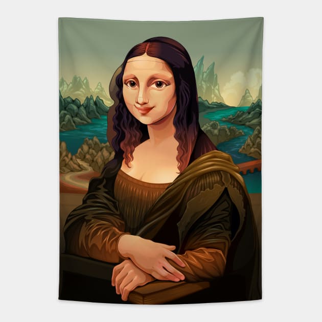 Mona Lisa Tapestry by ddraw