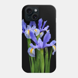 Blue Iris Flowers Phone Case