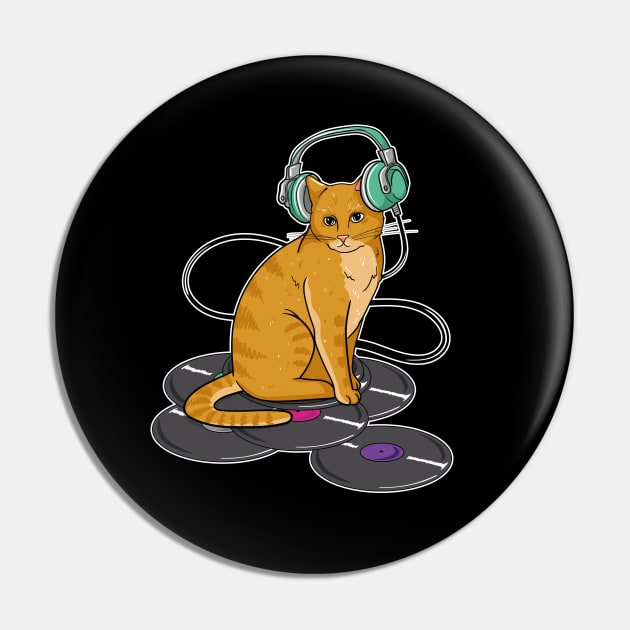 Audiophile Cat Pin by LetsBeginDesigns