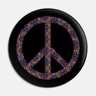 Peace (psychedelic pattern) Pin