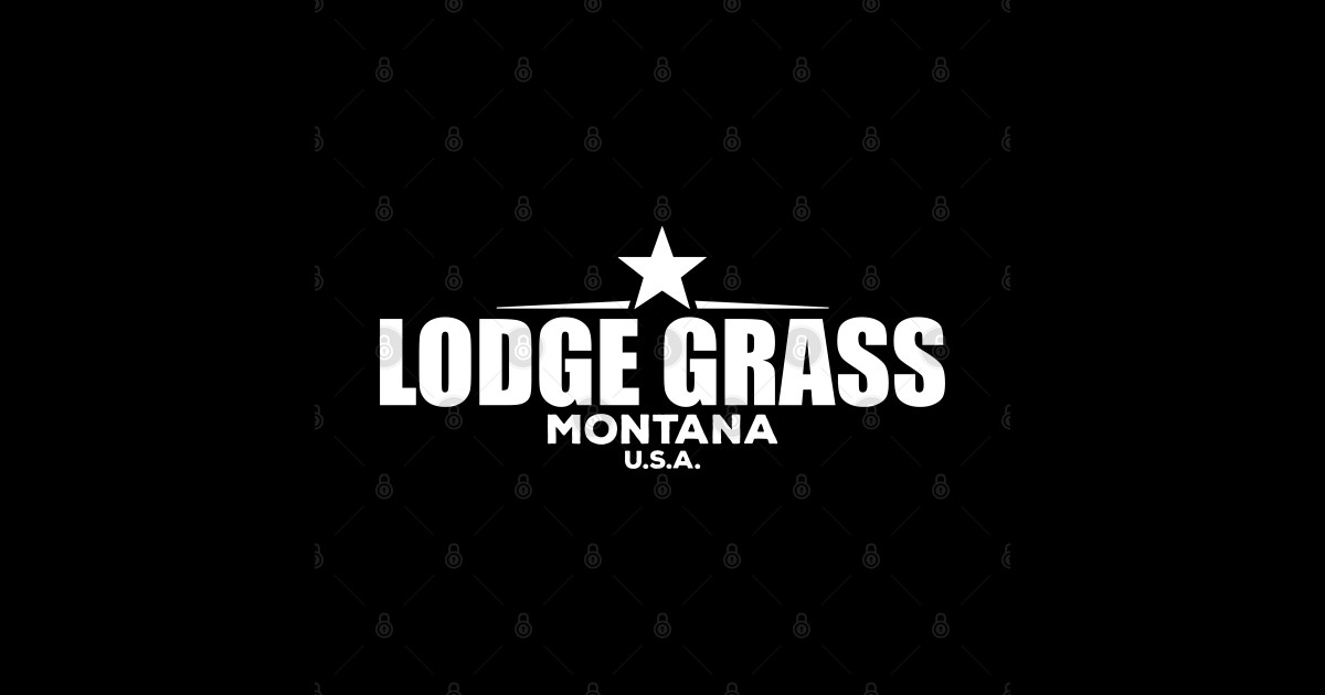 Lodge Grass Montana Lodge Grass Montana Sticker TeePublic