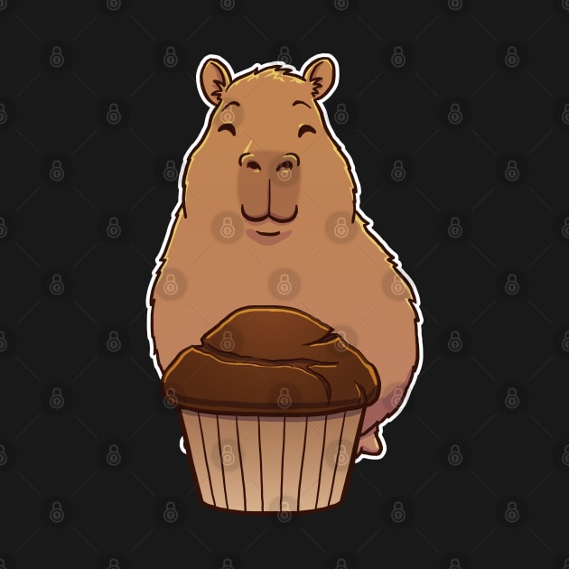 Capybara Chocolate Muffin by capydays