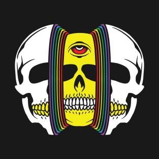 SPLIT RAINBOW SKULL Tee by Bear & Seal T-Shirt