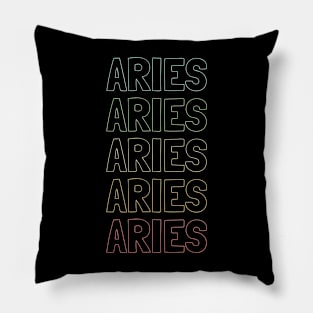 Aries Zodiac Pattern Pillow