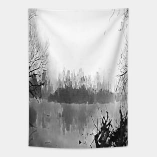 river forest landscape Tapestry