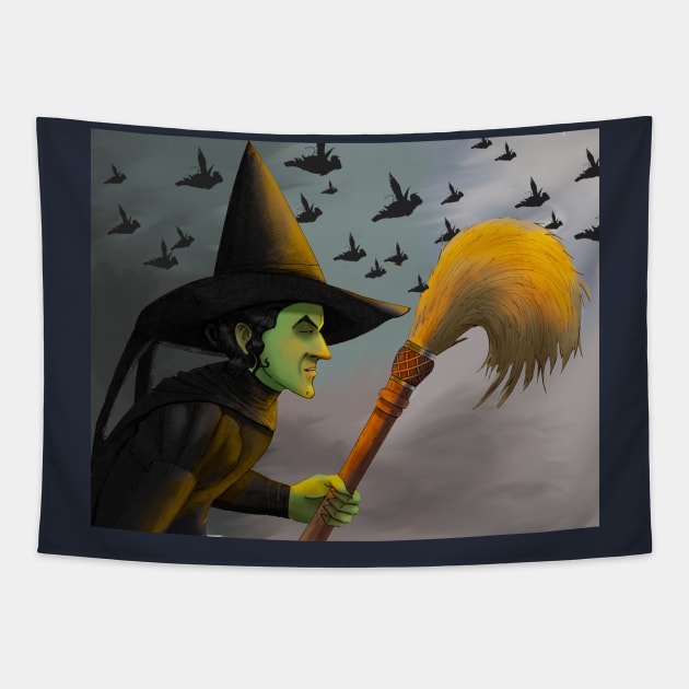 WICKED WITCH Tapestry by CG Fan Art