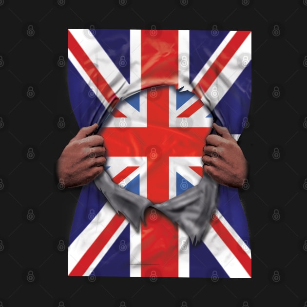 United Kingdom Flag Great Britain Flag Ripped - Gift for English Scottish Welsh Or Irish From United Kingdom by Country Flags