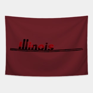 Illinois Buffalo Plaid License Design Tapestry