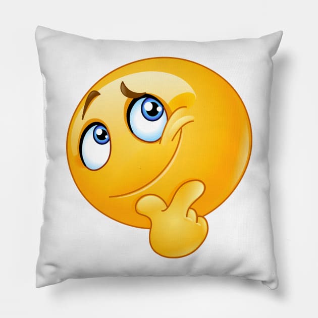 Ponder Emoji Pillow by DigiToonsTreasures