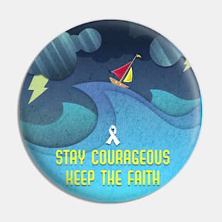 STAY COURAGEOUS • KEEP THE FAITH Pin