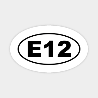 E12 Chassis Code Marathon Style Magnet