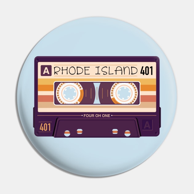 Rhode Island Retro Four Oh One Pin by cannibaljp