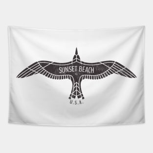 Sunset Beach, NC Summertime Vacationing Bird Flight Tapestry