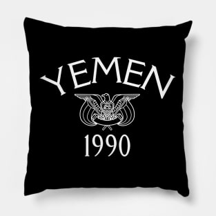 Yemeni Patriotic Design, Eagle Emblem, 1990 | Gifts for Yemenis | Gifts for Yemeni Americans Pillow