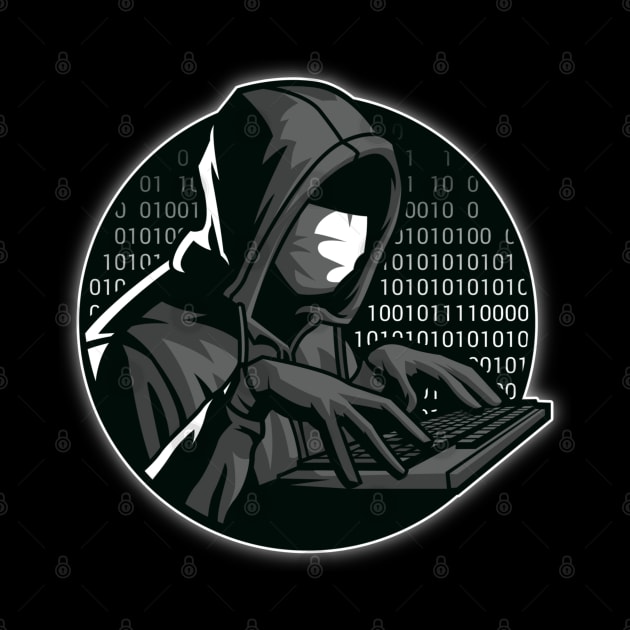 Hacker with Hoodie and Mask | Hacker Design by leo-jess