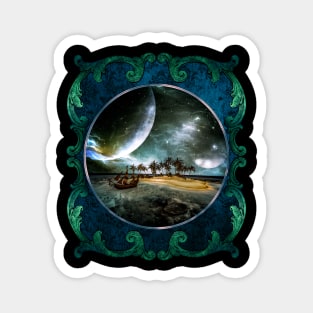 Wondeful tropical island in the night Magnet