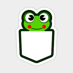 Funny frog in the pocket Magnet