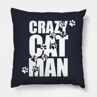 Crazy Cat Man (Dark) Pillow