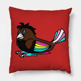 Pansexual Pride Bird Pillow