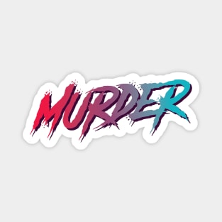 Murder Typographic Design Magnet