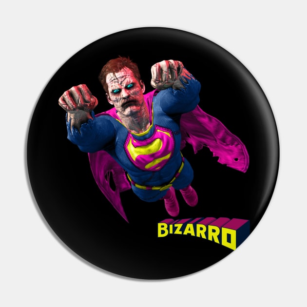 Bizarro Flying - Alternate Pin by BigOrangeShirtShop