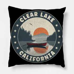 Clear Lake California Sunset Pillow