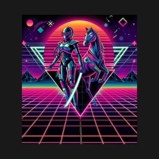 Retro-Futuristic Female Warrior T-Shirt