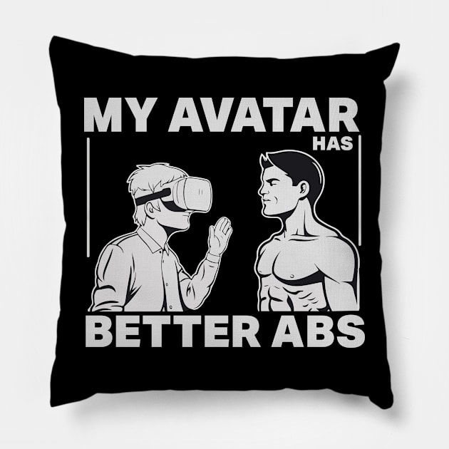 Gym Bro VR headset Funny Gifts Pillow by GrafiqueDynasty