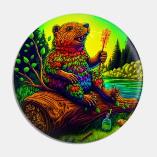 Psychedelic Beaver Boy No.2 Pin