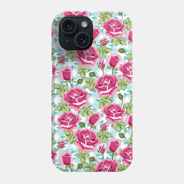 Roses Pattern Phone Case by Designoholic