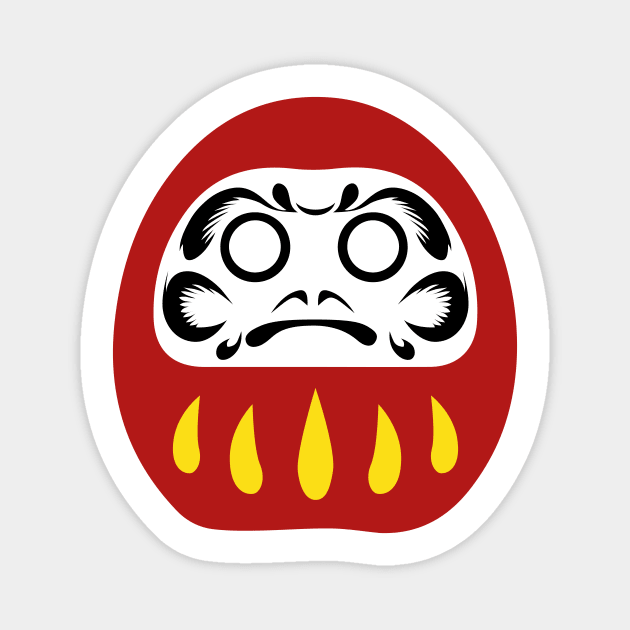 Japanese Daruma Lucky Charm Magnet by OrtegaSG