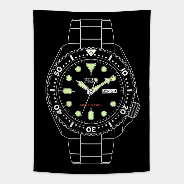 Seiko SKX 007 Tapestry by HSDESIGNS