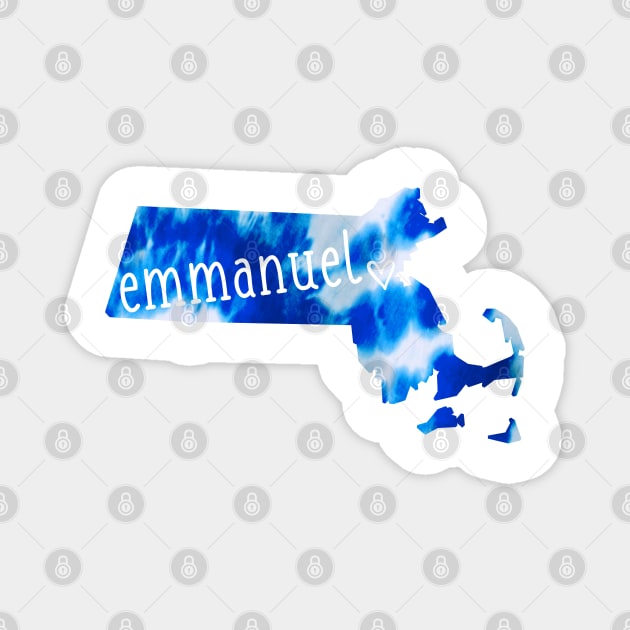 Tie Dye Emmanuel College Boston Magnet by aterkaderk