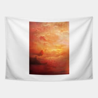 Sunset behind the clouds Tapestry