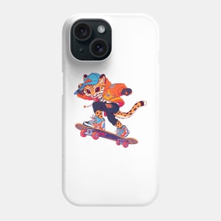 leopard skater Phone Case