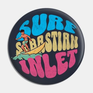 Surf Sebastian Inlet Florida Vintage Surfboard Surfing Pin