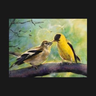 Goldfinch Birds in Love T-Shirt