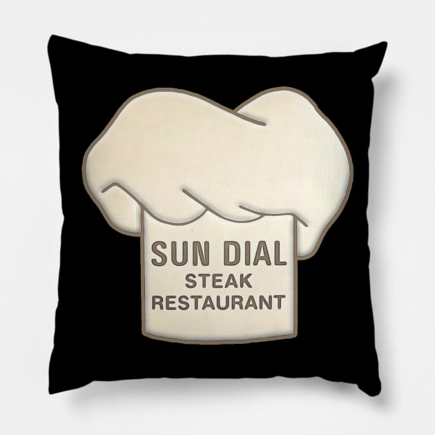 Sun Dial Steak Restaurant - Atlanta Pillow by RetroZest