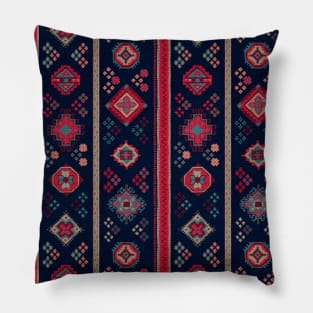 Caucasian Rugs(Stripe) - Indigo Pillow