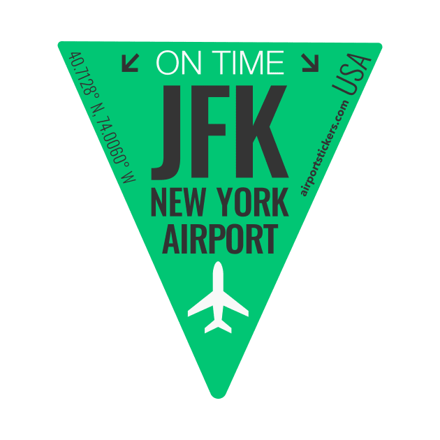 Airport code JFK triangle by Woohoo