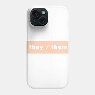 they / them - peach Phone Case