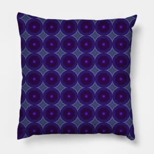 Blue Circles Patterns Pillow