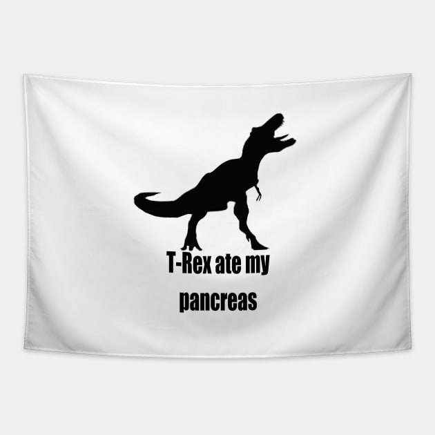 T-Rex Ate My Pancreas Tapestry by CatGirl101