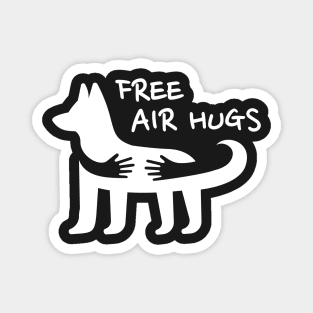 Free Air Hugs Cute Dog Puppy Social Distancing Magnet