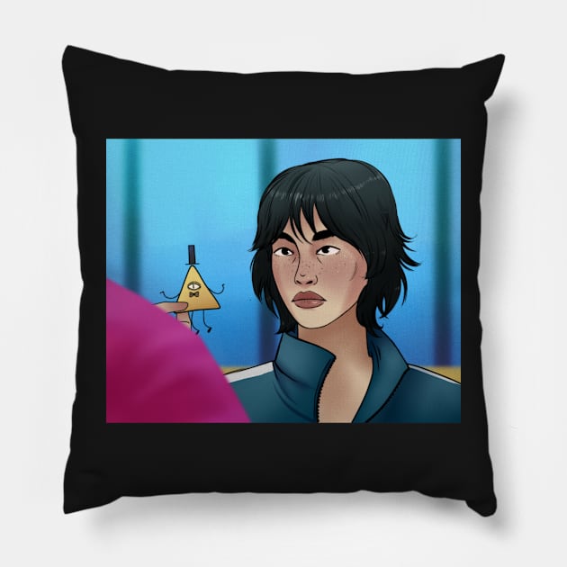 Bill Cipher Game Pillow by 2dsandy