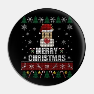 Chrismas Reindeer Face Pin